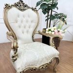 مبل سلطنتی افسون تک نفره پارچه کرم