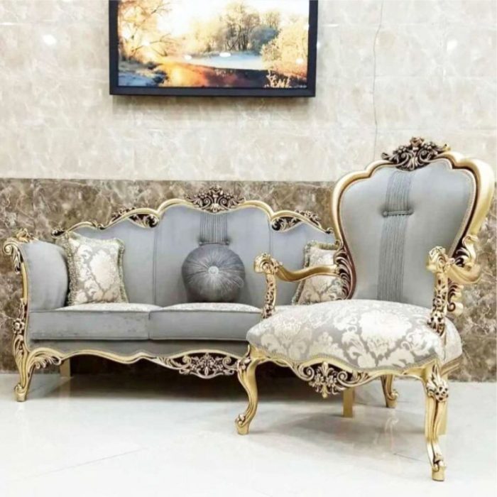 مبل سلطنتی آراد تک نفره در کنار سه نفره