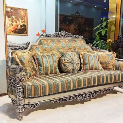 مبل سلطنتی مدل گلایل 3 نفره