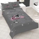 روتختی طرح کورومی، سرویس خواب شخصیت فانتزی Kuromi، روتختی طوسی و صورتی دخترانه، روتختی عروسکی و گیمینگ.