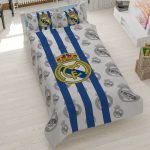 روتختی طرح رئال مادرید، سرویس خواب لوگوی باشگاه Real Madrid، روتختی پسرانه تیم رئال مادرید، خرید روتختی فوتبالی باشگاهی.