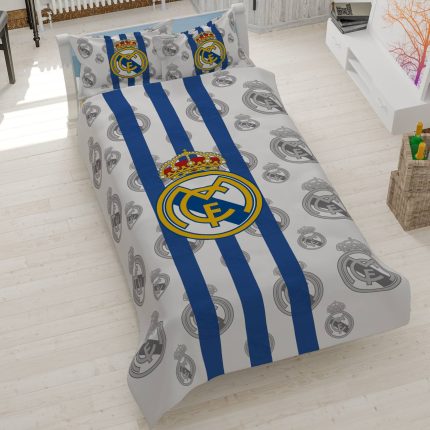 روتختی طرح رئال مادرید، سرویس خواب لوگوی باشگاه Real Madrid، روتختی پسرانه تیم رئال مادرید، خرید روتختی فوتبالی باشگاهی.