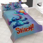 روتختی طرح استیچ و بادکنک، سرویس خواب سه‌بعدی استیچ آبی، روتختی فانتزی مدل Stitch Balloons، روتختی کودک و نوجوان طرح استیچ خندان، روتختی کتان میکرو طرح انیمیشن لیلو و استیچ.