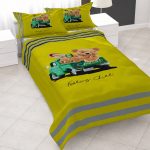 روتختی طرح خرس تدی و ماشین وانت سبز برای کودک